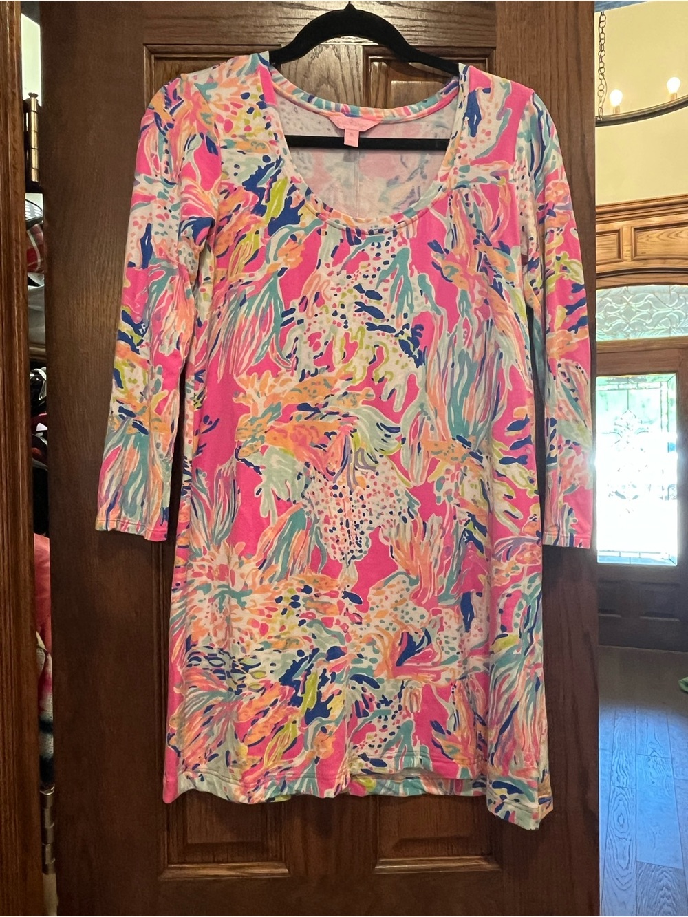 Lilly Pulitzer Pink Multi-Print Scoop Neck Dress